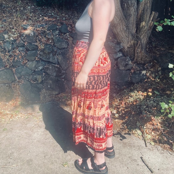 Vintage Boho Broomstick Skirt - Picture 2 of 2